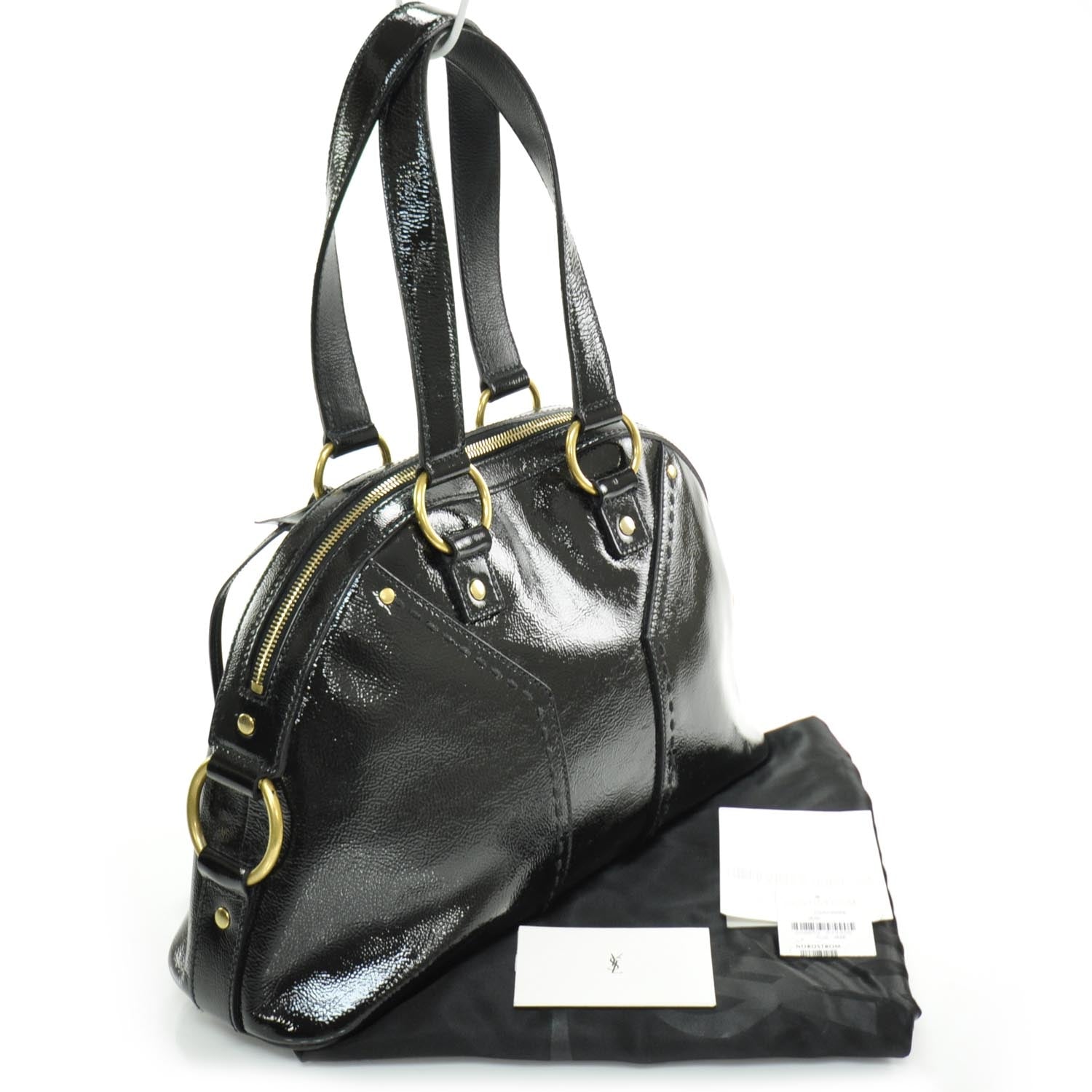 Saint Laurent Patent Medium Muse Black 3 of 9