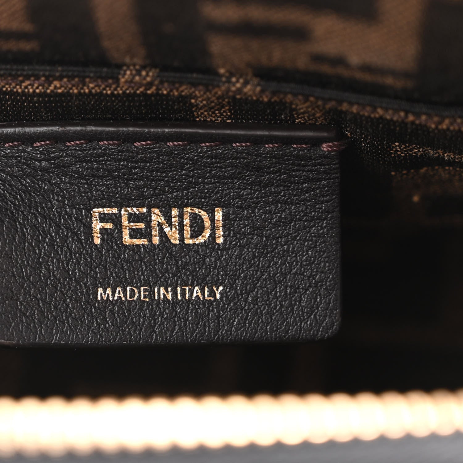 Fendi Vitello King Plexiglass Logo Embossed Mini By The Way Top Handle Boston Bag Black 6 of 11