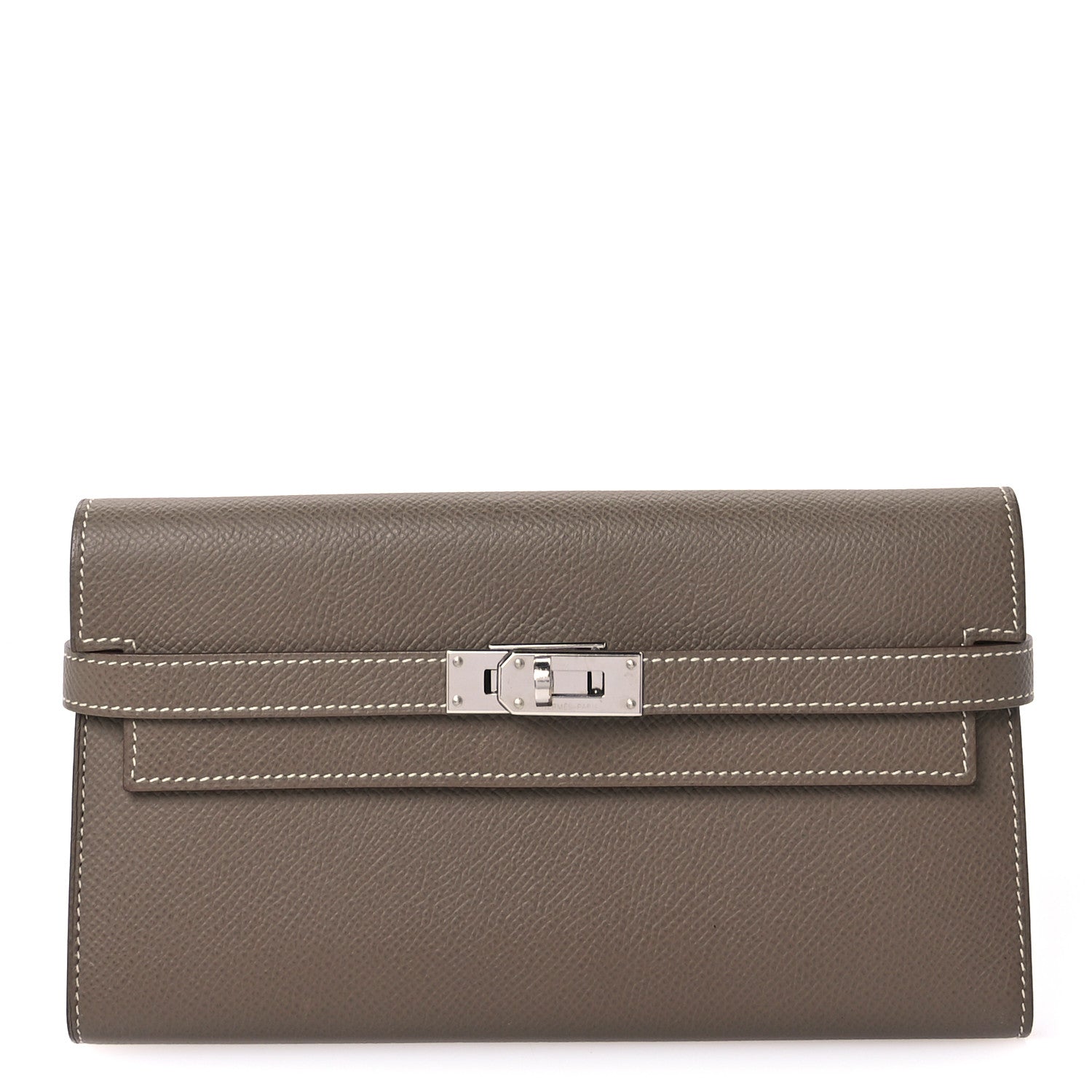 Hermes Epsom Kelly Longue Wallet Etoupe 1 of 9