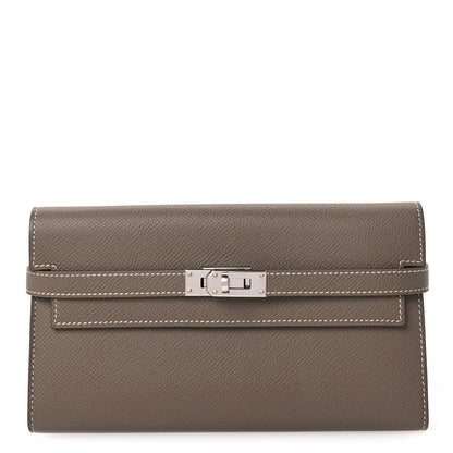 Hermes Epsom Kelly Longue Wallet Etoupe 1 of 9