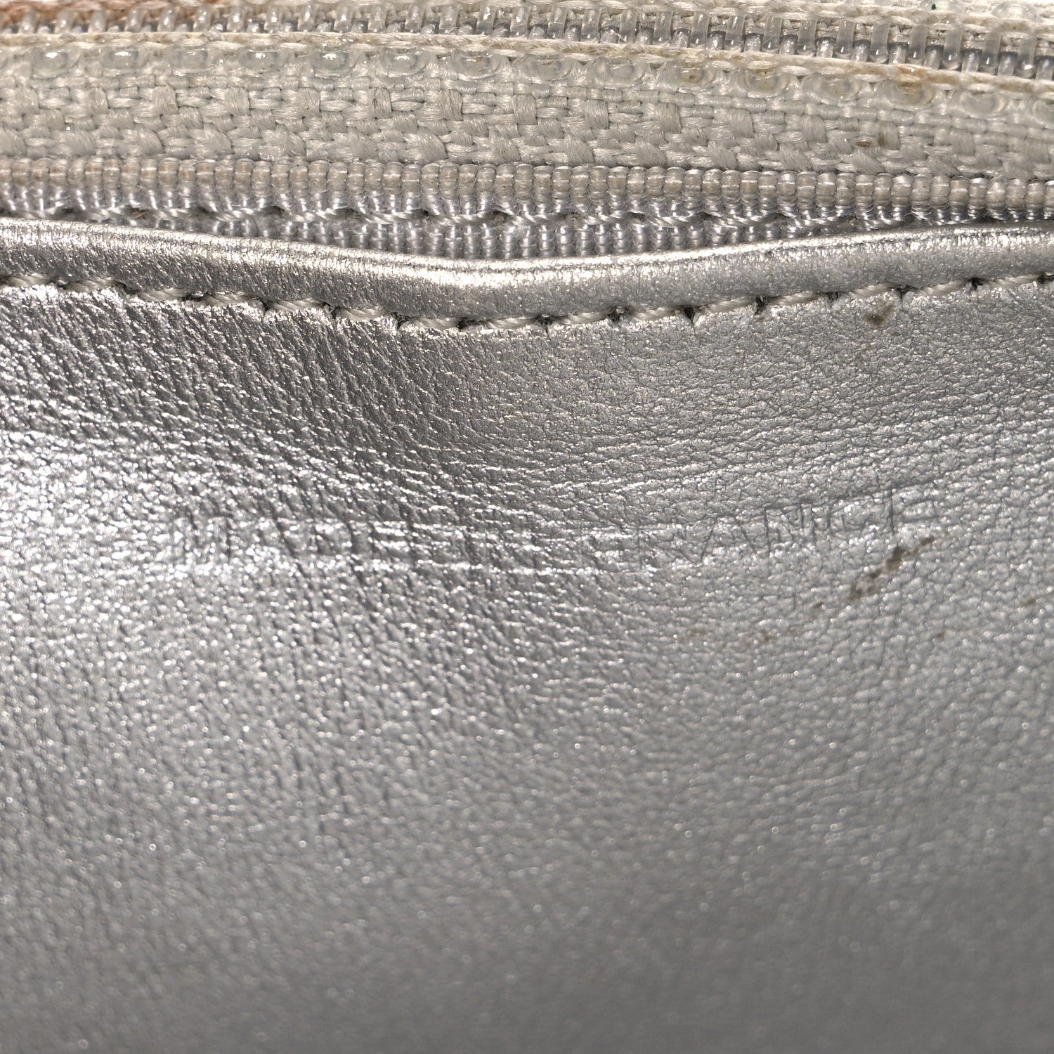 Chanel Metallic Lambskin Quilted Wallet On Chain WOC Silver 6 of 12
