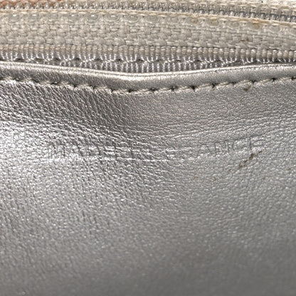 Chanel Metallic Lambskin Quilted Wallet On Chain WOC Silver 6 of 12