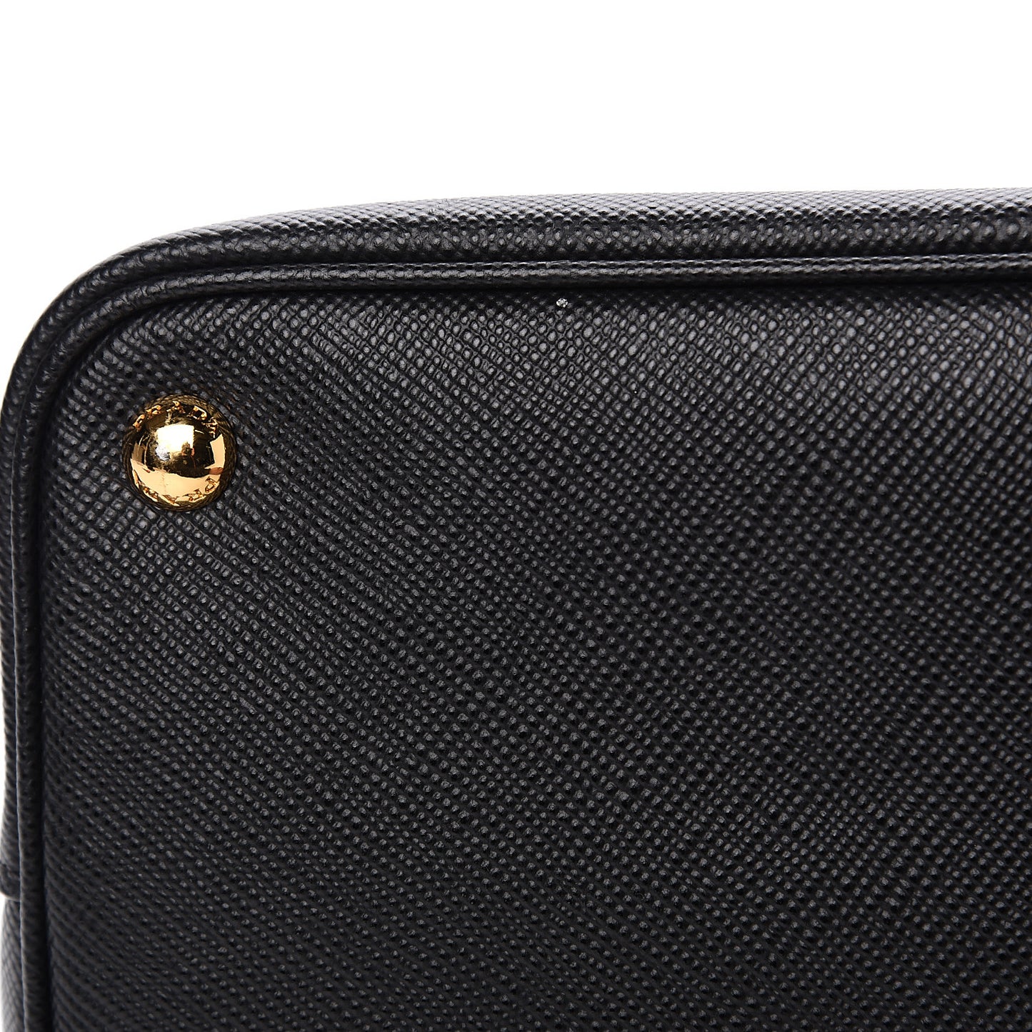 Saffiano Cuir Medium Double Bag Black Fuoco