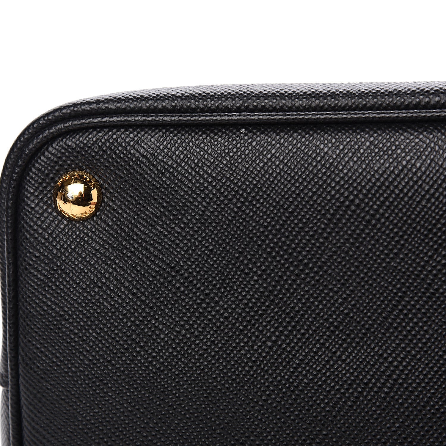 Prada Saffiano Cuir Medium Double Bag Black Fuoco 9 of 10
