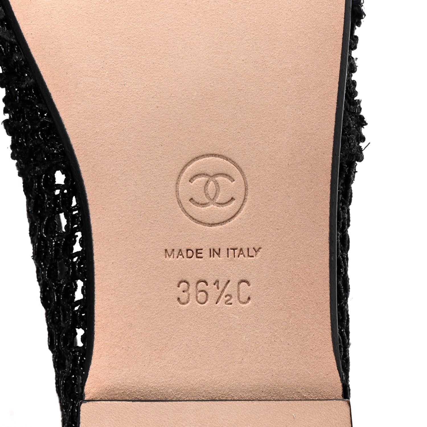 Chanel Knit Grosgrain Cap Toe CC Moccasin Loafers  36.5 Black 7 of 9