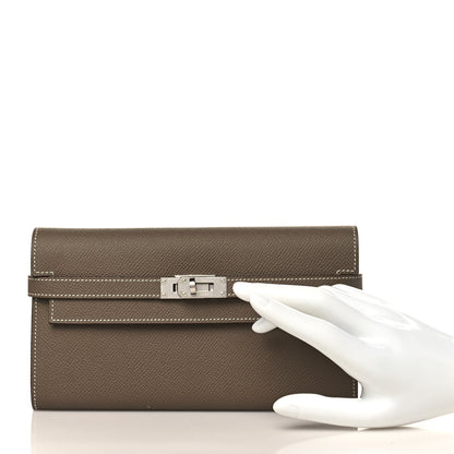 Hermes Epsom Kelly Longue Wallet Etoupe 2 of 7