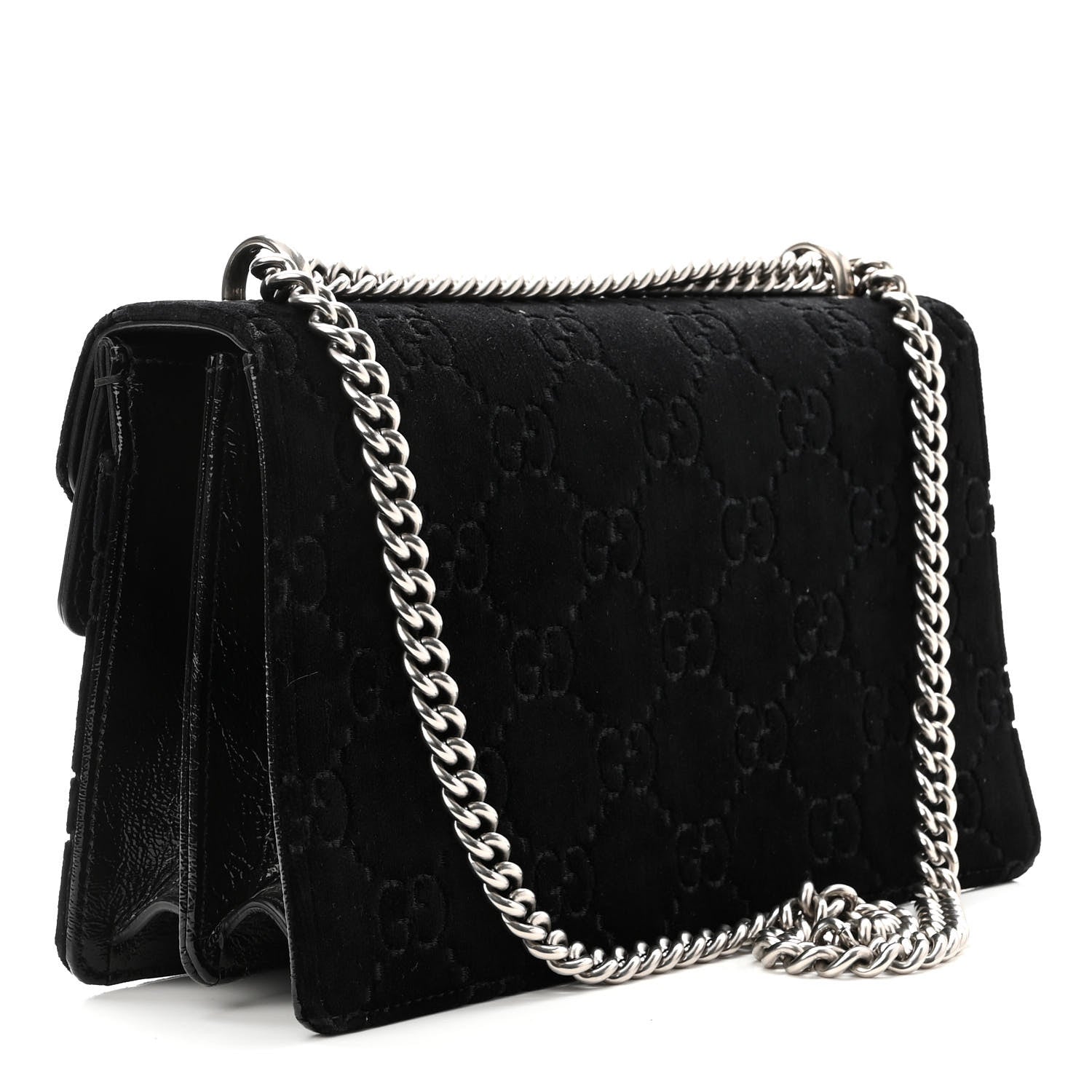 Gucci Velvet GG Monogram Small Dionysus Shoulder Bag Black 3 of 10