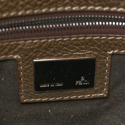 Fendi Metallic Zucchino Vitello Mama Baguette Caffe Argilla Canna di Fucile 6 of 14