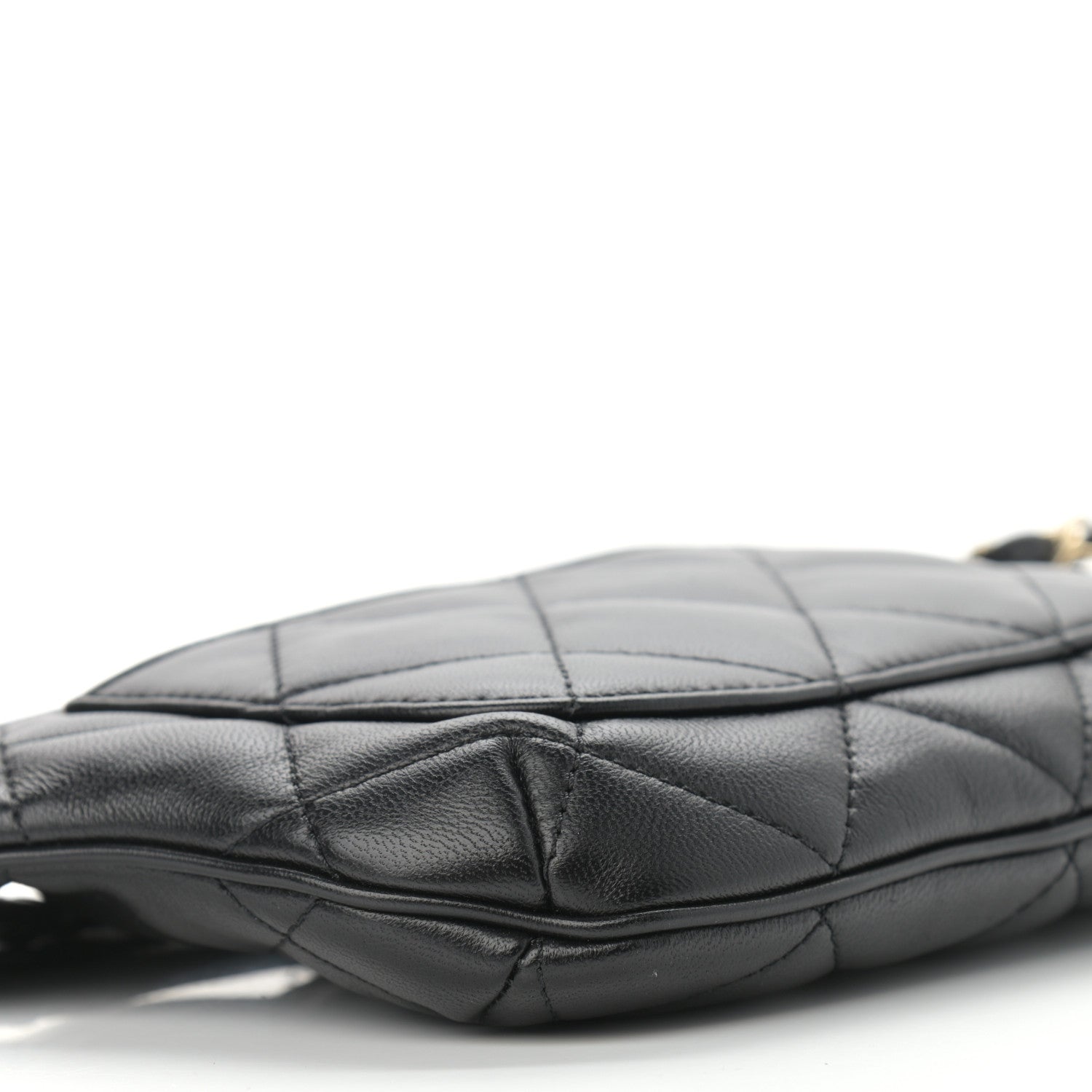 Chanel Lambskin Quilted Waist Belt Bag Black 8 of 10