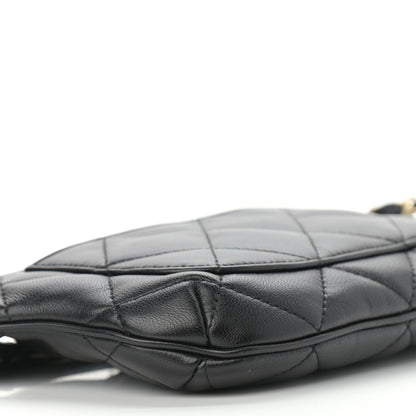 Chanel Lambskin Quilted Waist Belt Bag Black 8 of 10
