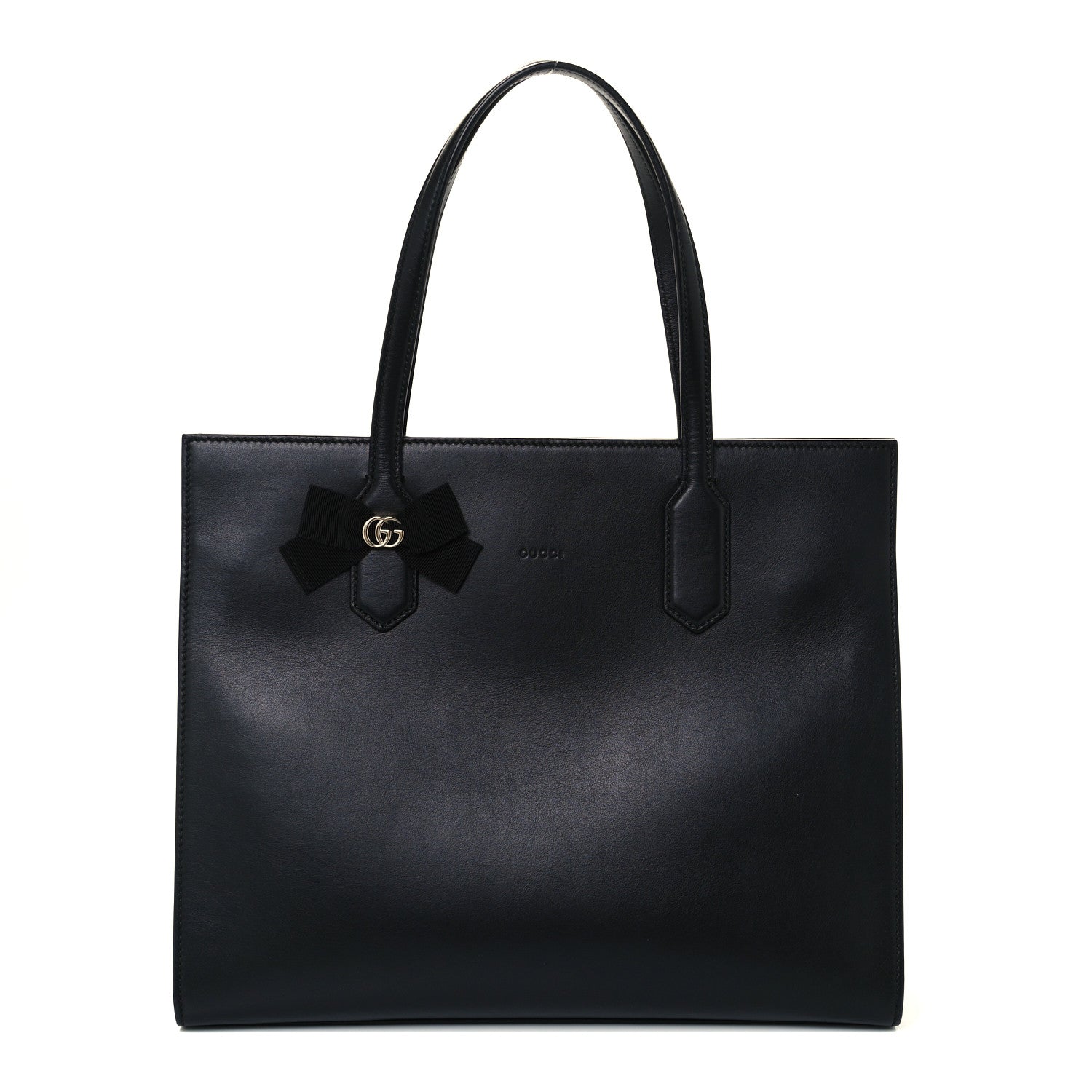 Gucci Calfskin Marmont Ribbon Tote Black 1 of 11