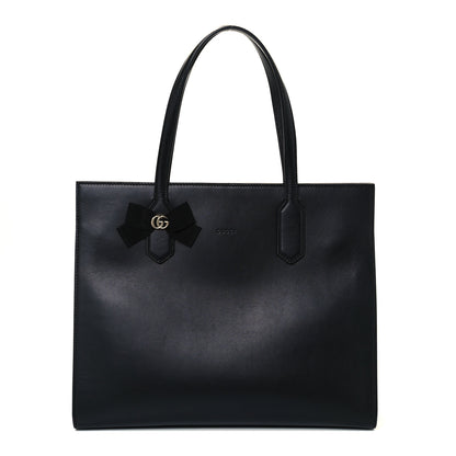 Gucci Calfskin Marmont Ribbon Tote Black 1 of 11