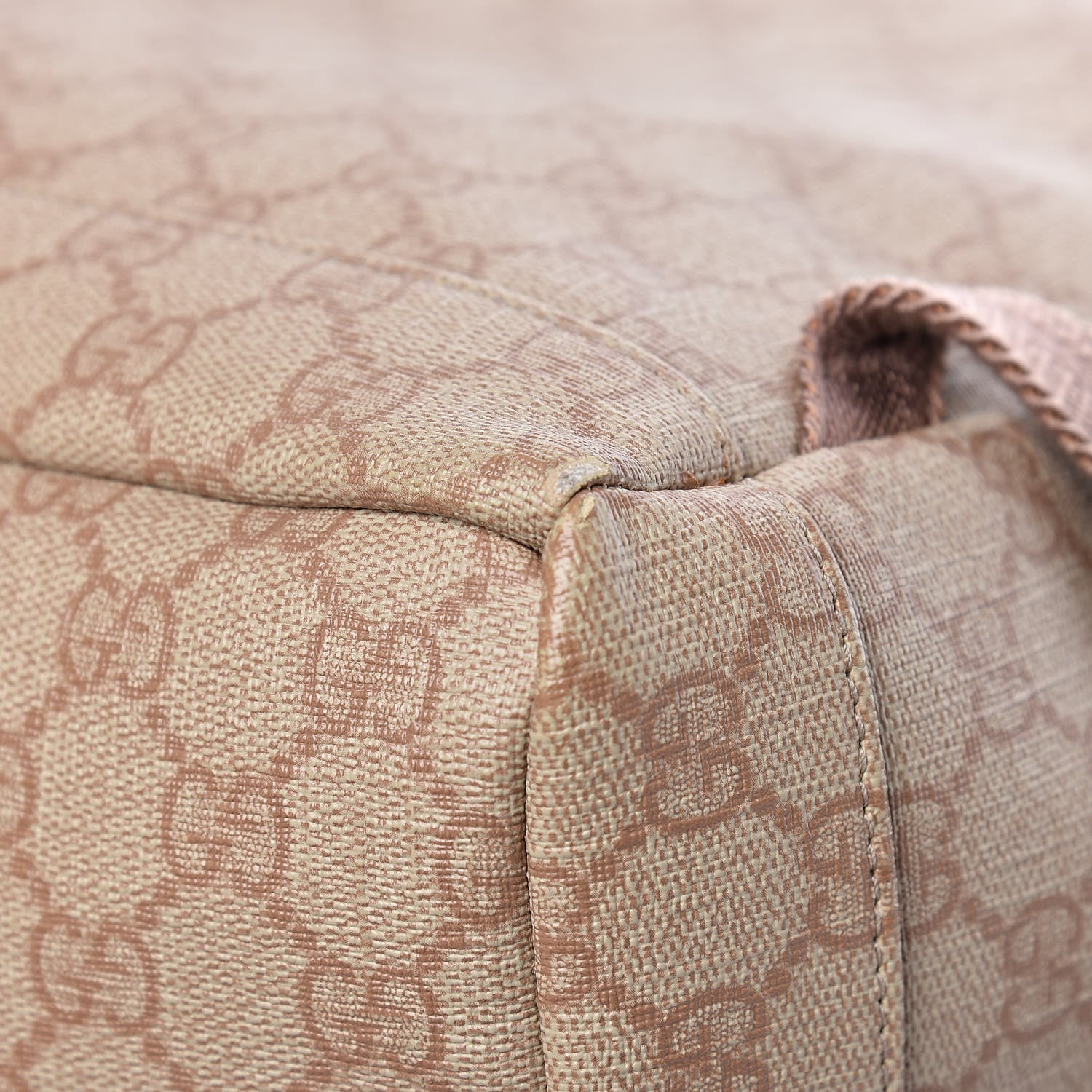 Gucci GG Supreme Monogram Medium Single Buckle Rucksack Backpack Beige 26 of 26