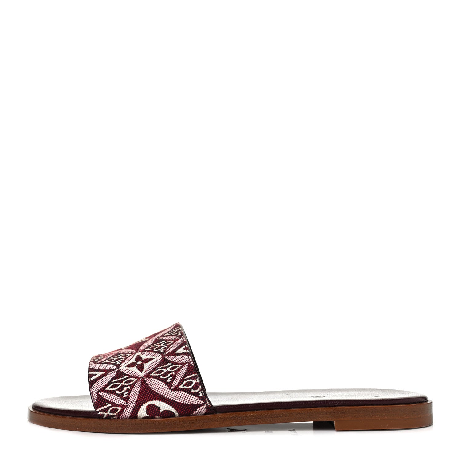 Louis Vuitton Jacquard Since 1854 Lock It Flat Mule 37 Bordeaux 1 of 7