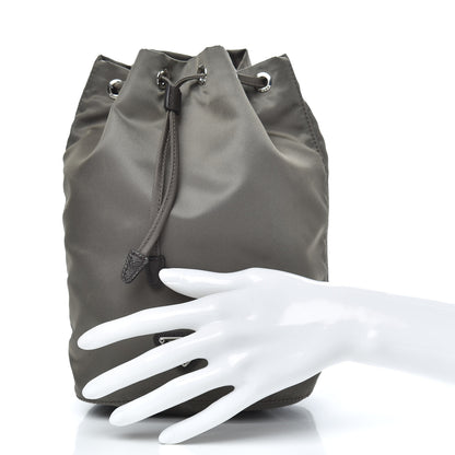 Prada Nylon Vela Drawstring Pouch Argilla 2 of 8