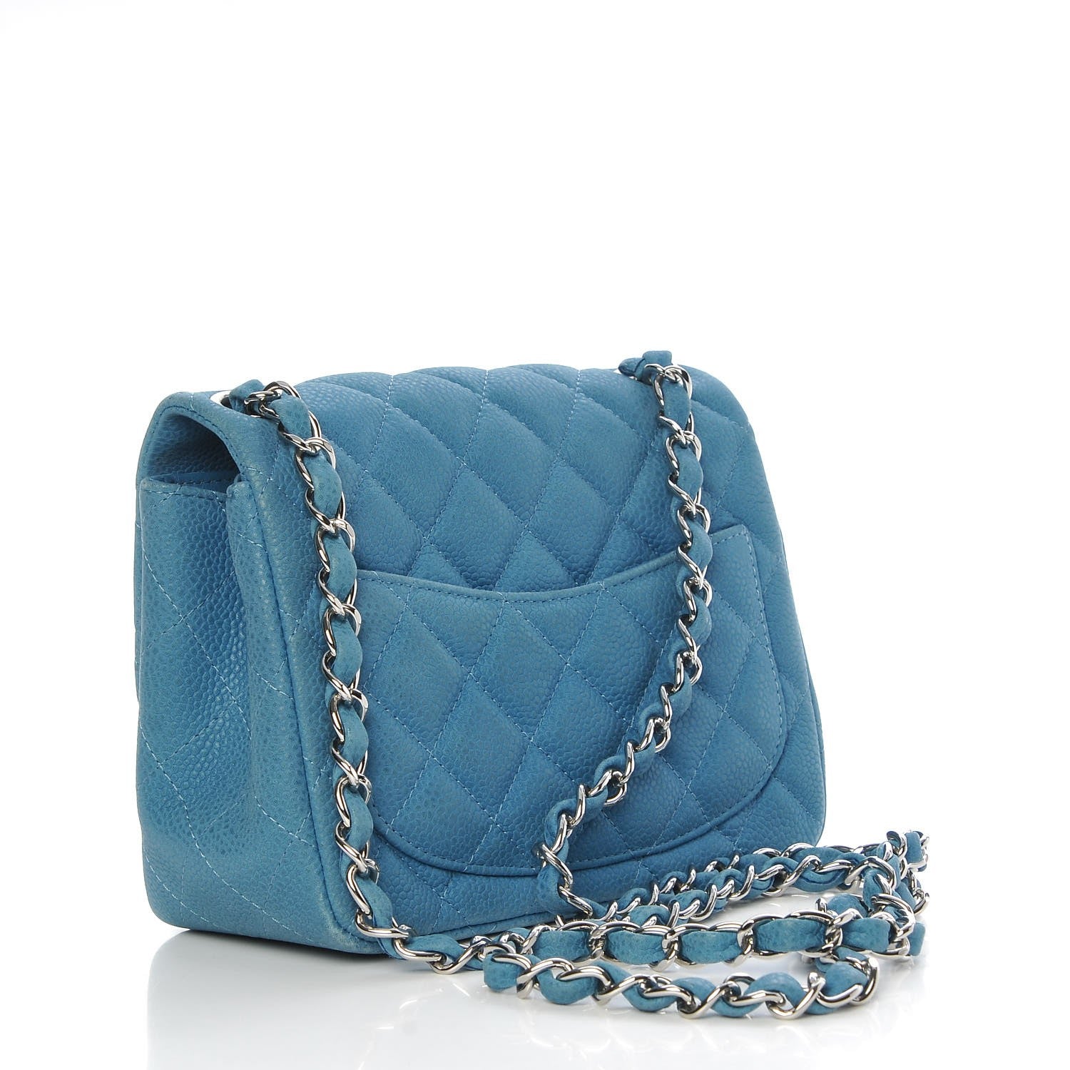Chanel Iridescent Caviar Quilted Mini Square Flap Blue 3 of 9