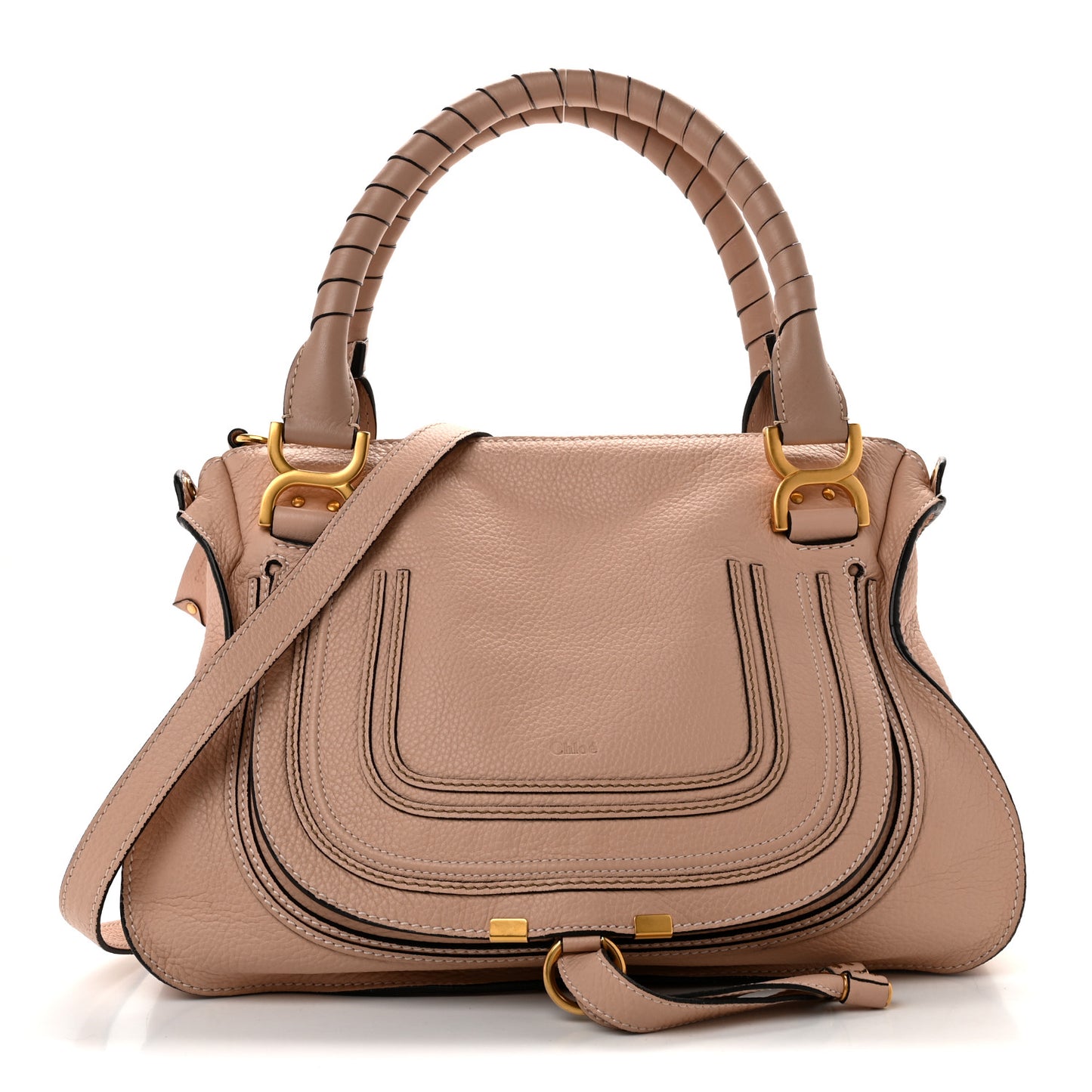 Calfskin Medium Marcie Satchel Blush Nude