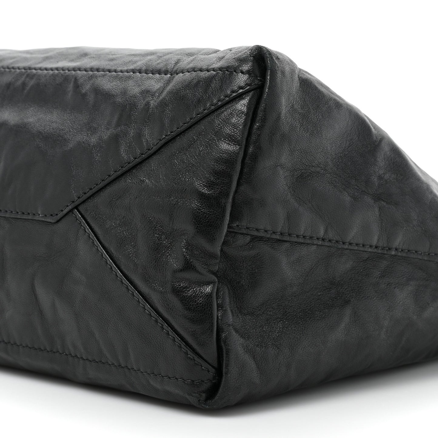 Nappa Antique Reversible Tote Black Pink