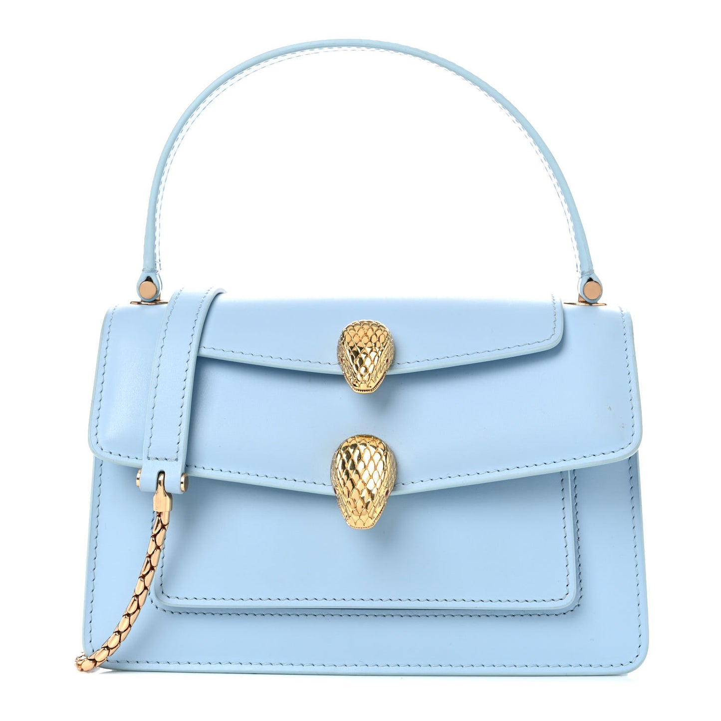 x ALEXANDER WANG Calfskin Serpenti Top Handle Belt Bag Baby Blue