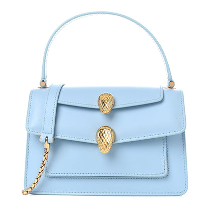 Bulgari x ALEXANDER WANG Calfskin Serpenti Top Handle Belt Bag Baby Blue 1 of 12