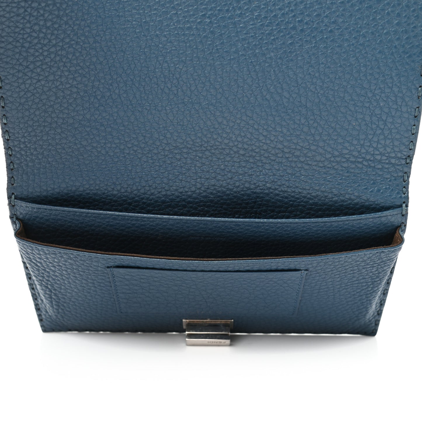 Cuoio Romano Selleria Mini Peekaboo Clutch Wallet Blue Notte