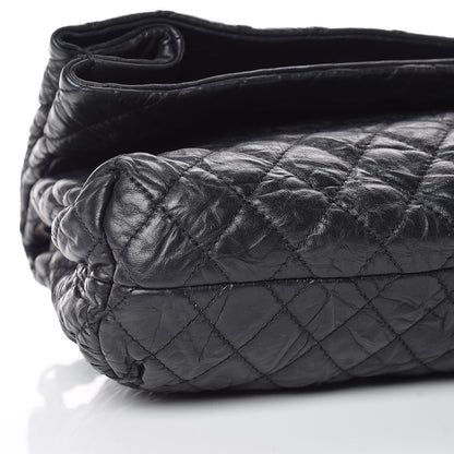 Chanel Aged Calfskin Quilted Coco Rider Fold Over Flap Black 8 of 11