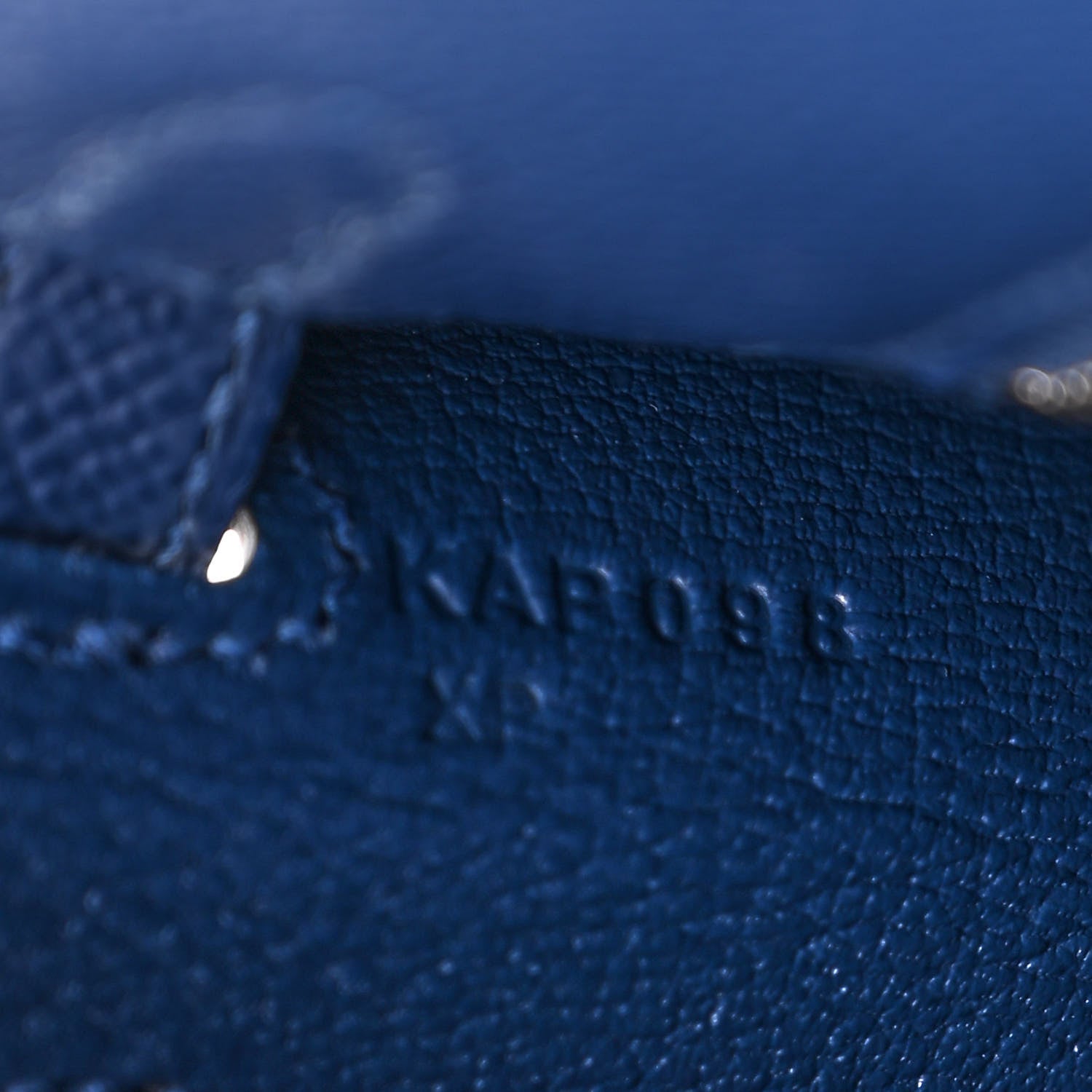 Hermes Epsom Kelly Sellier 25  Bleu Tie 7 of 12