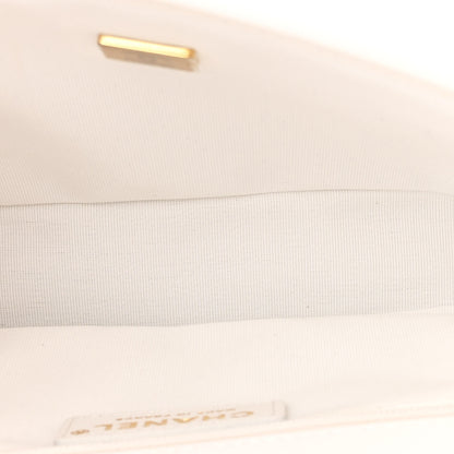 Chanel Caviar Quilted School Memory Small Top Handle Flap White 5 of 10