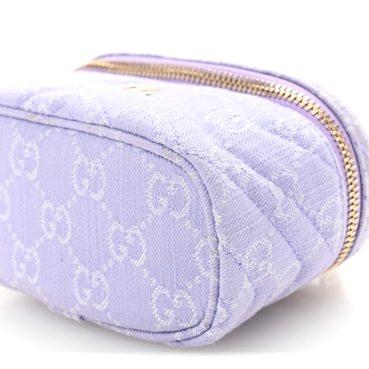 Gucci Denim GG Monogram Nano GG Marmont Vanity Bag Light Purple 10 of 11