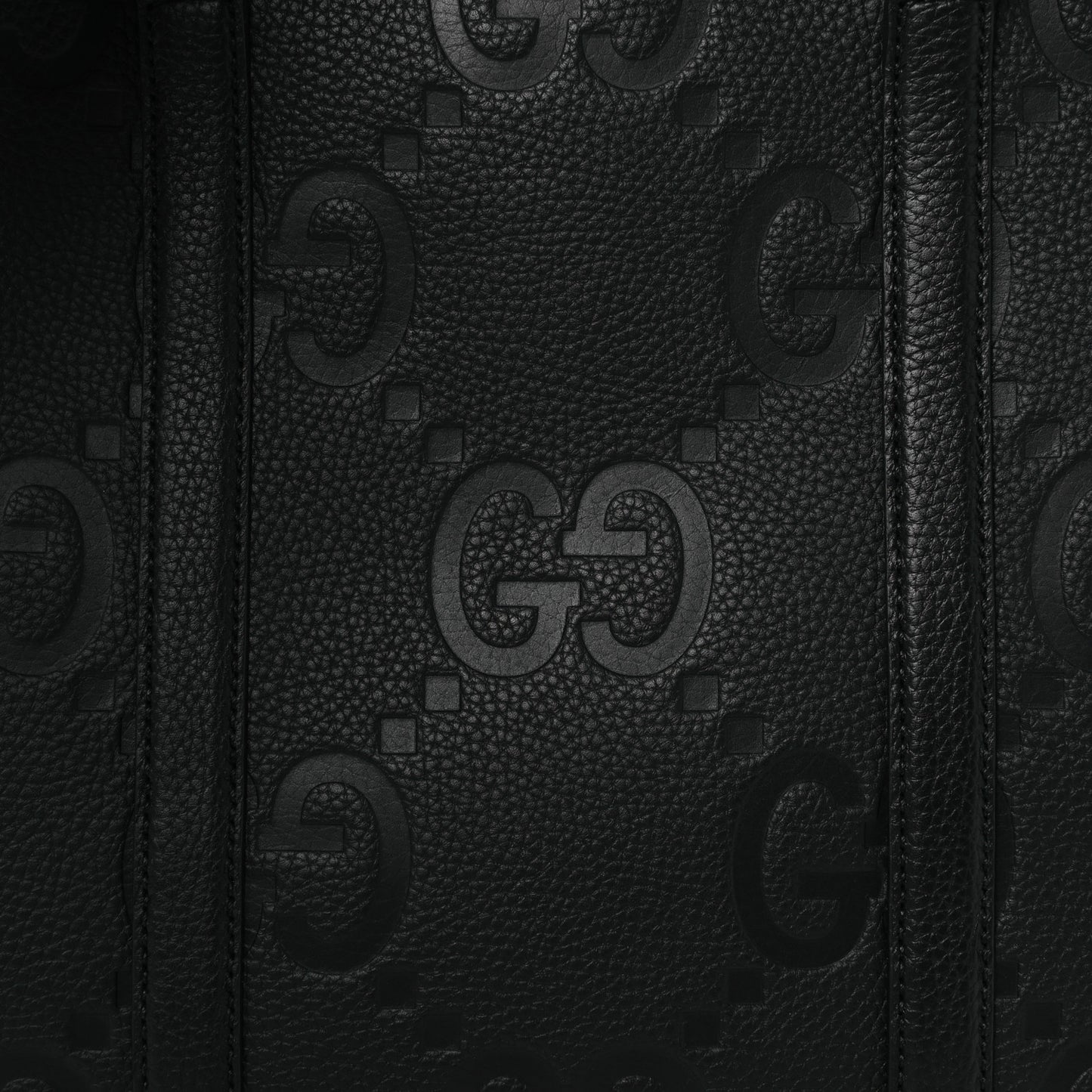 Piuma Calfskin Jumbo GG Embossed Briefcase Black