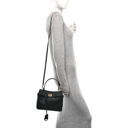 Balenciaga Natural Smooth Calfskin Mini Rodeo Top Handle Handbag Black 2 of 9