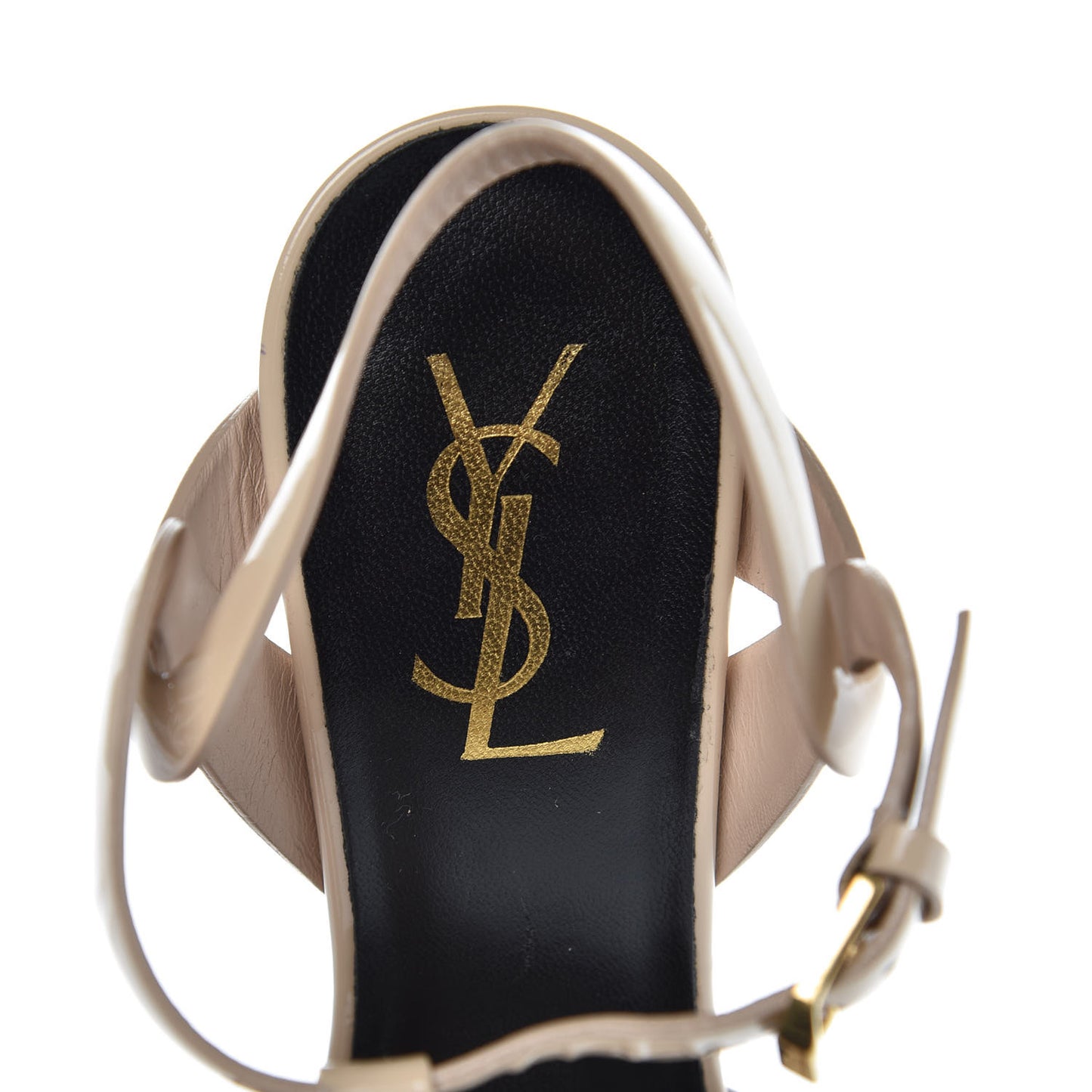 Calfskin Tribute 105 Platform Sandals 36 Nude Powder