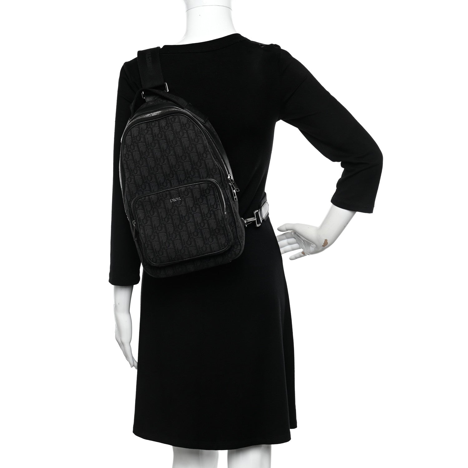 Christian Dior Oblique Mini Rider Backpack Black 2 of 13