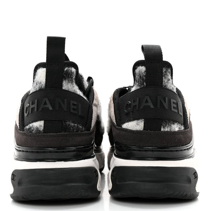Chanel Fabric Suede Calfskin CC Sneakers 37 Grey 5 of 12