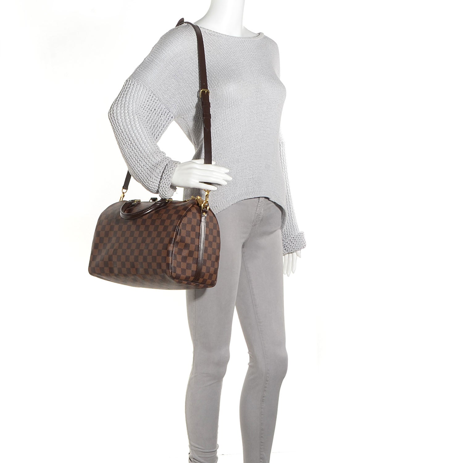 Louis Vuitton Damier Ebene Speedy Bandouliere 30 2 of 10