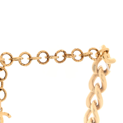 Chanel Crystal Pearl Star Rollerblade Logo Necklace Gold 5 of 5