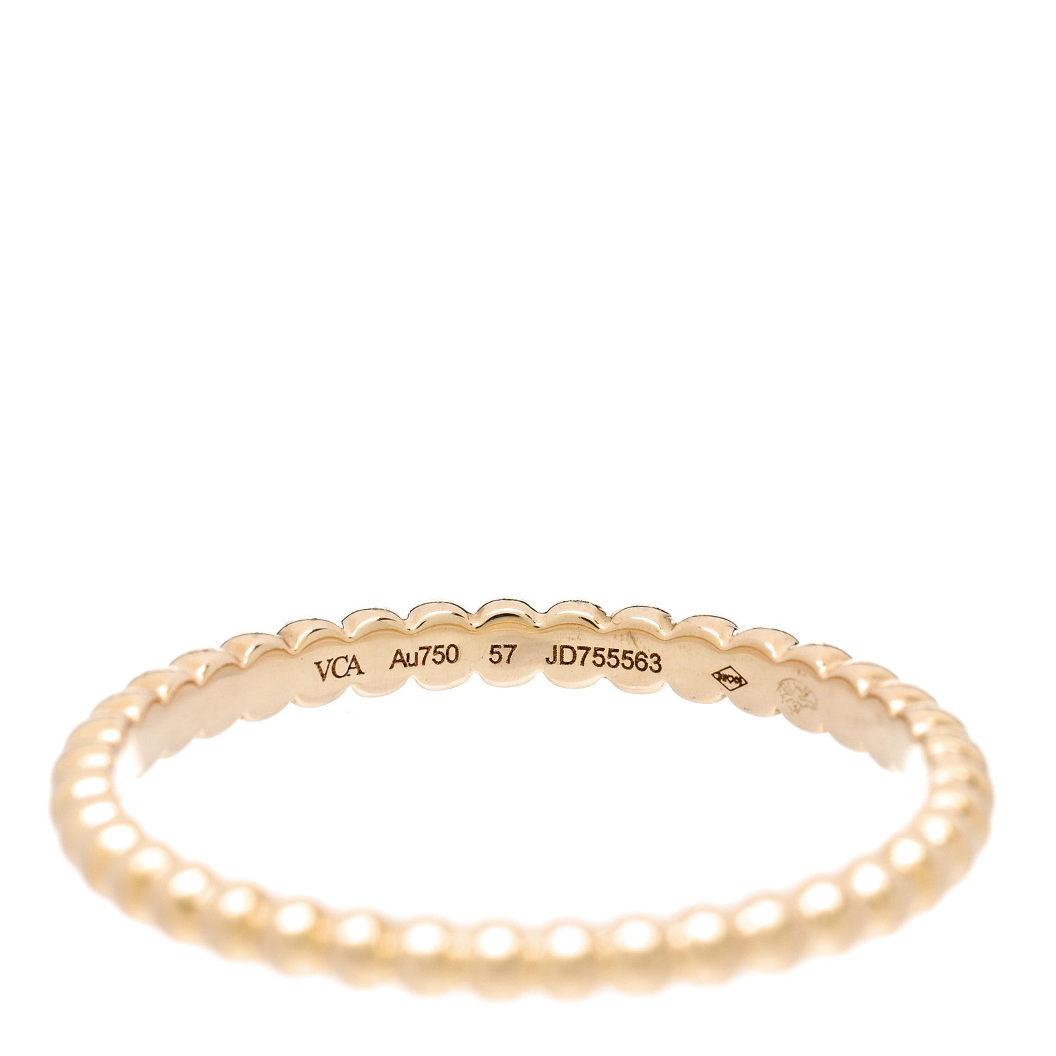 Van Cleef & Arpels 18K Yellow Gold Small Perlee Ring 57 8 4 of 5