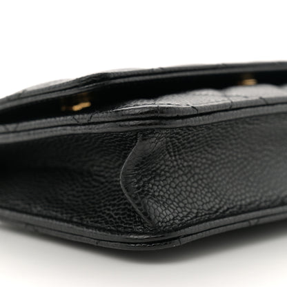 Chanel Caviar Quilted Wallet on Chain WOC Black 9 of 10