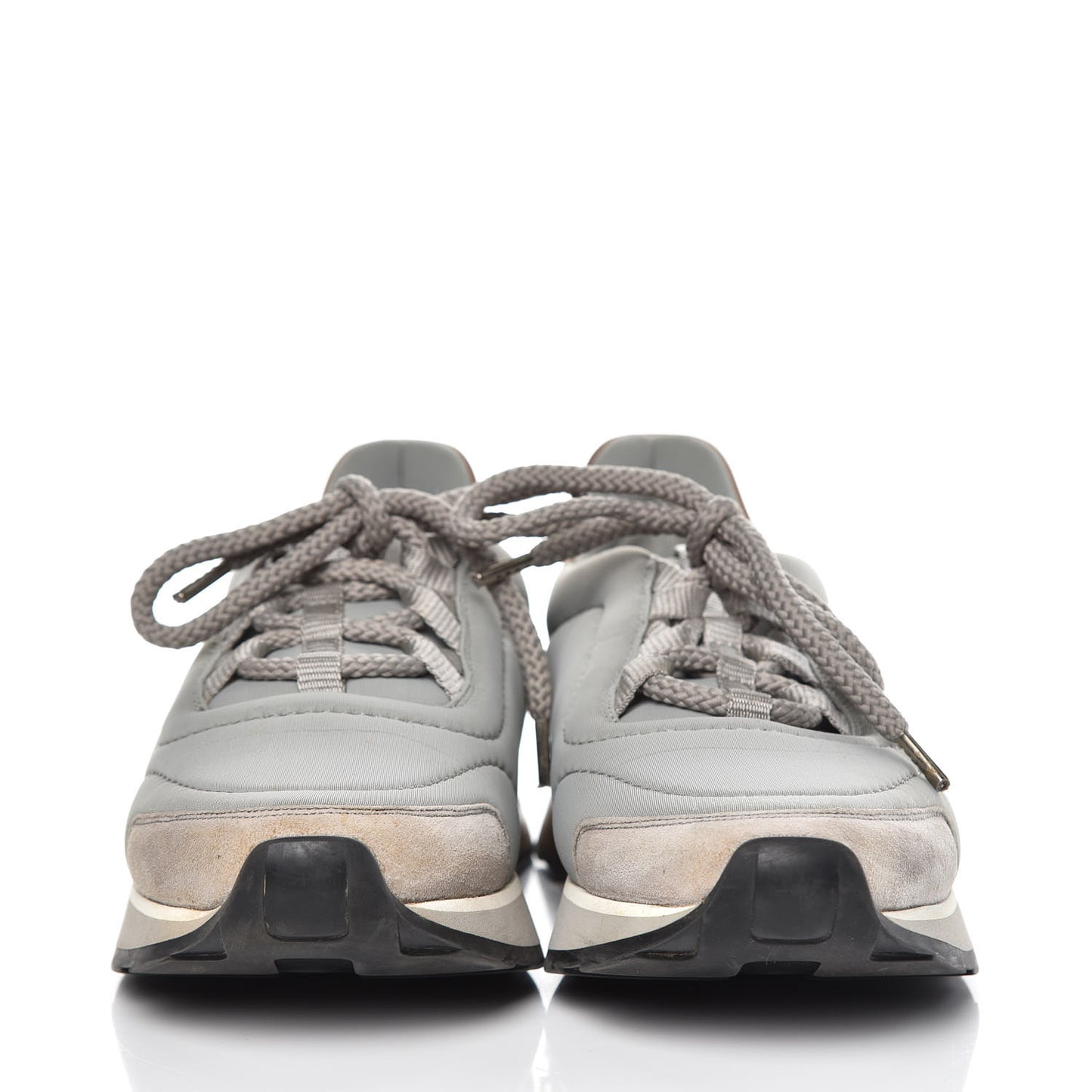 Suede Nylon Sneakers 37 Grey
