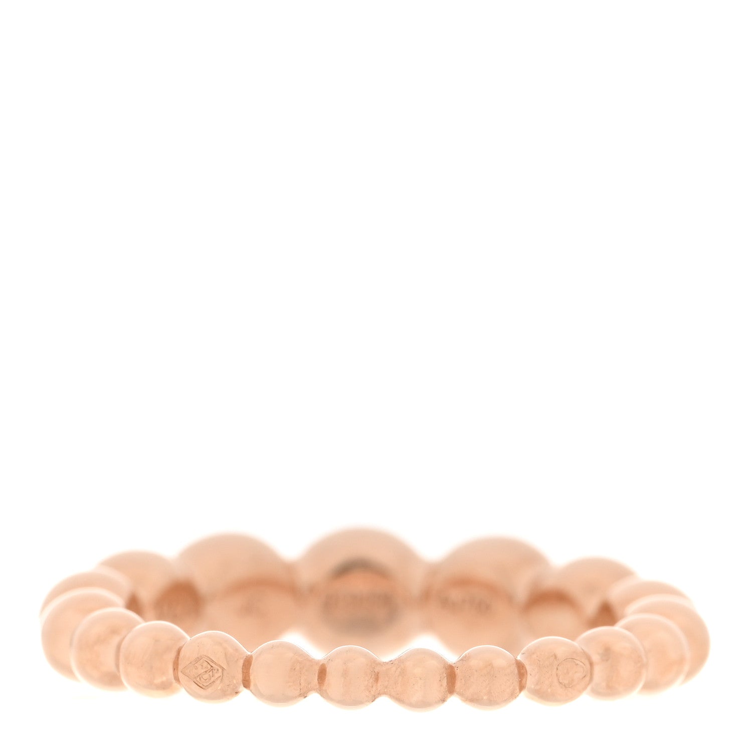 Van Cleef & Arpels 18K Rose Gold Perlee Pearls of Gold Variation Ring 53 6.5 3 of 6