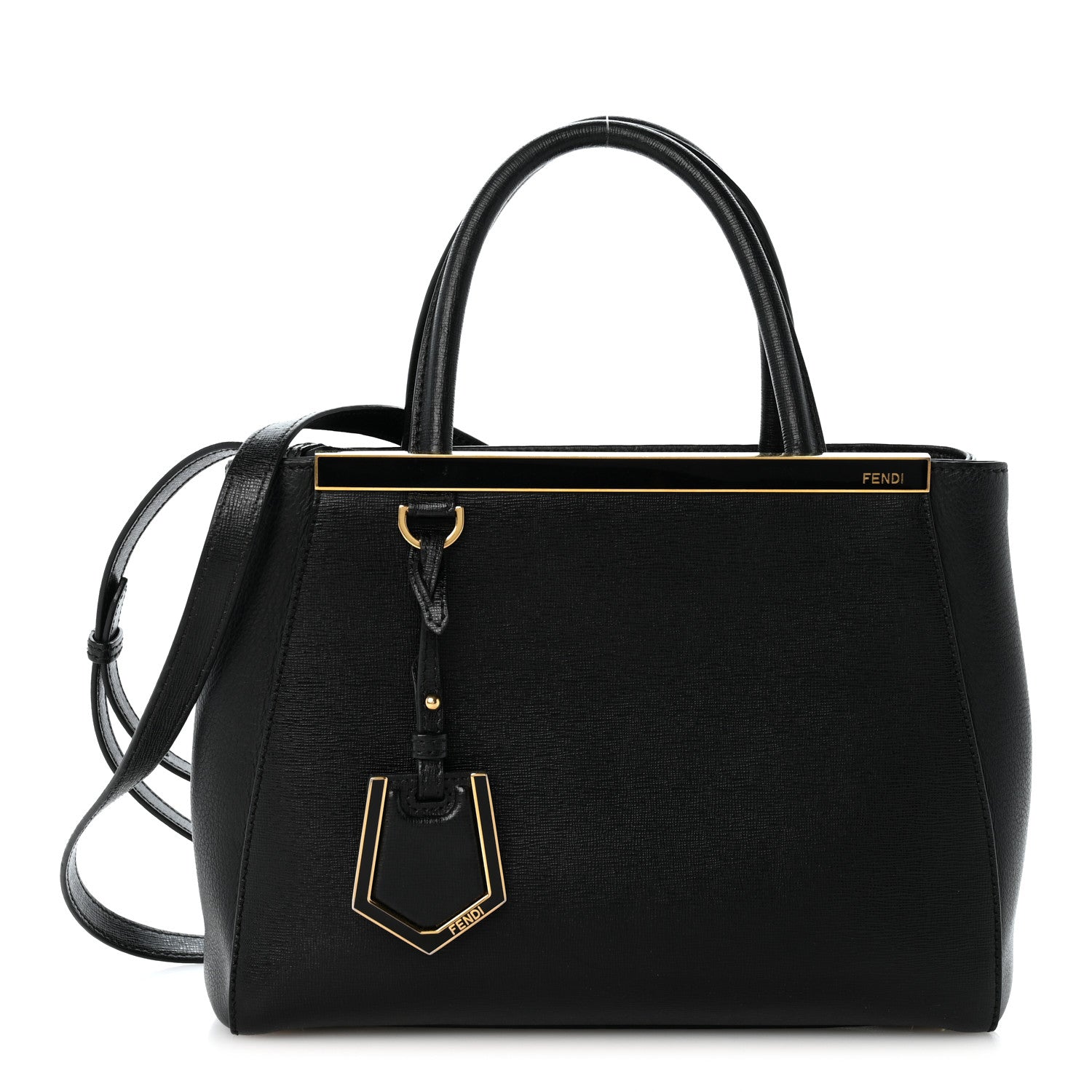Fendi Vitello Elite Petite 2Jours Tote Black 1 of 13