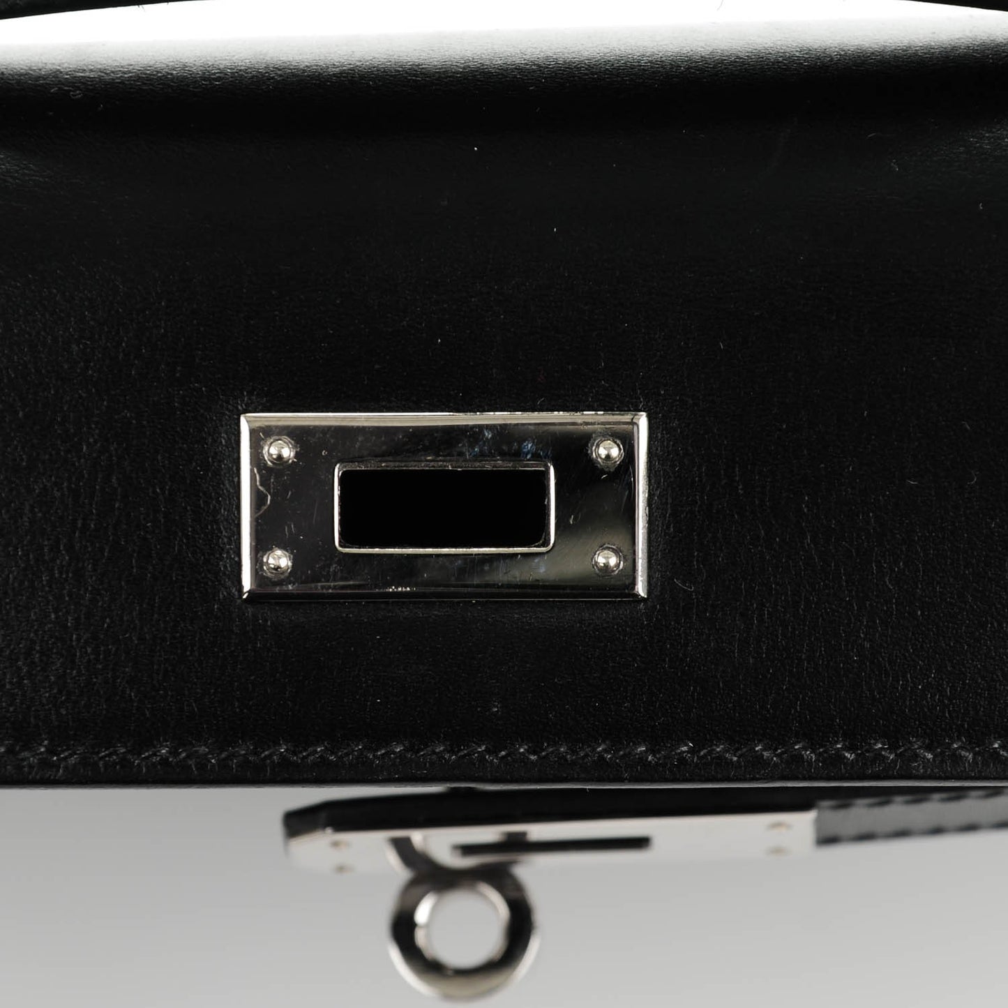 Box Kelly Cut Clutch Black