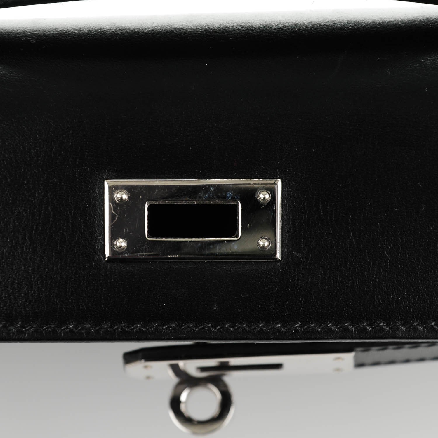 Hermes Box Kelly Cut Clutch Black 11 of 13