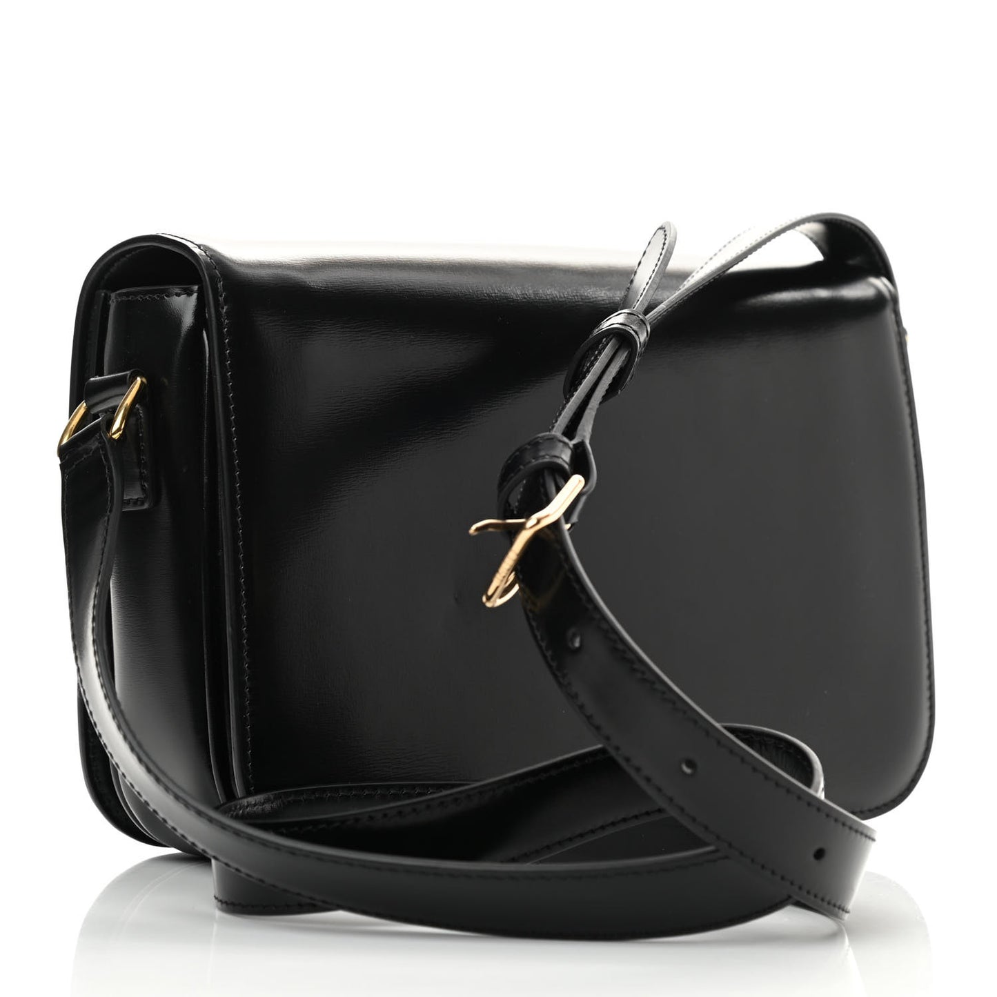 Shiny Calfskin Medium Triomphe Black