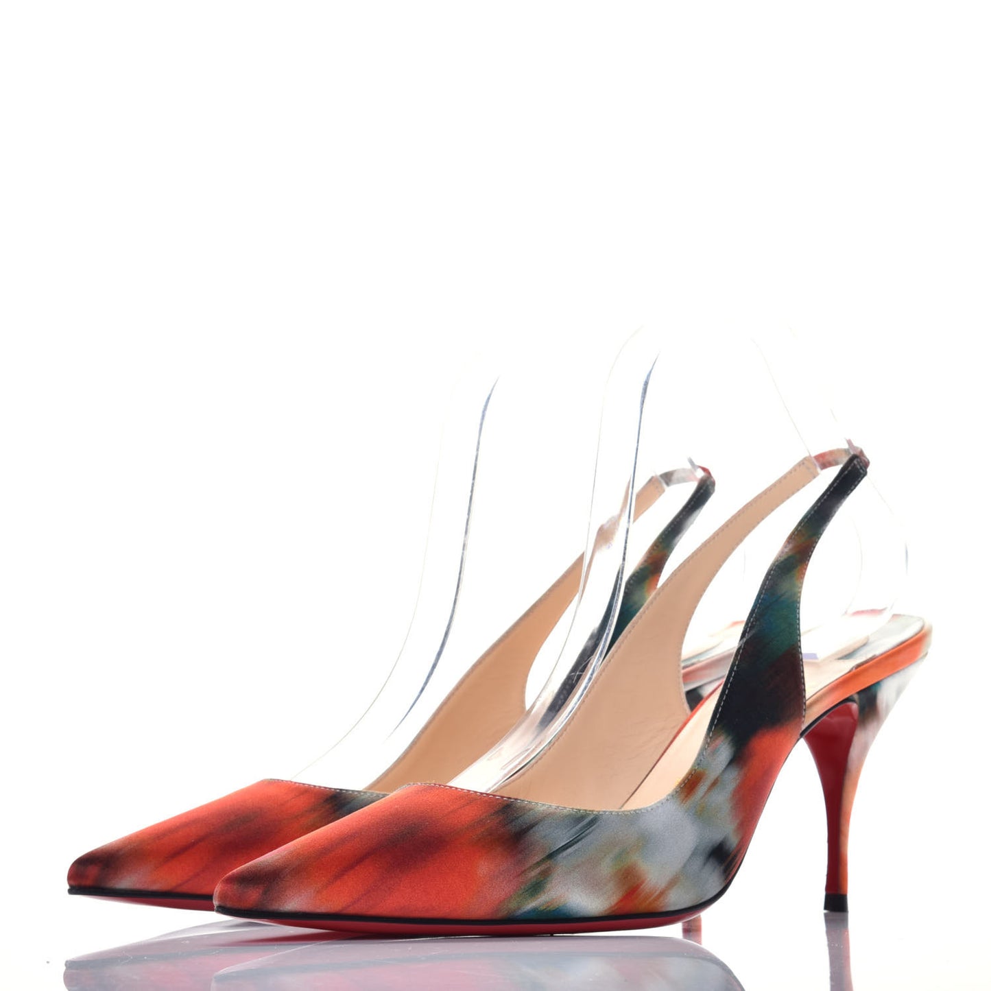 Satin Impressioniste Clare Sling 80 Pumps 39 Multicolor