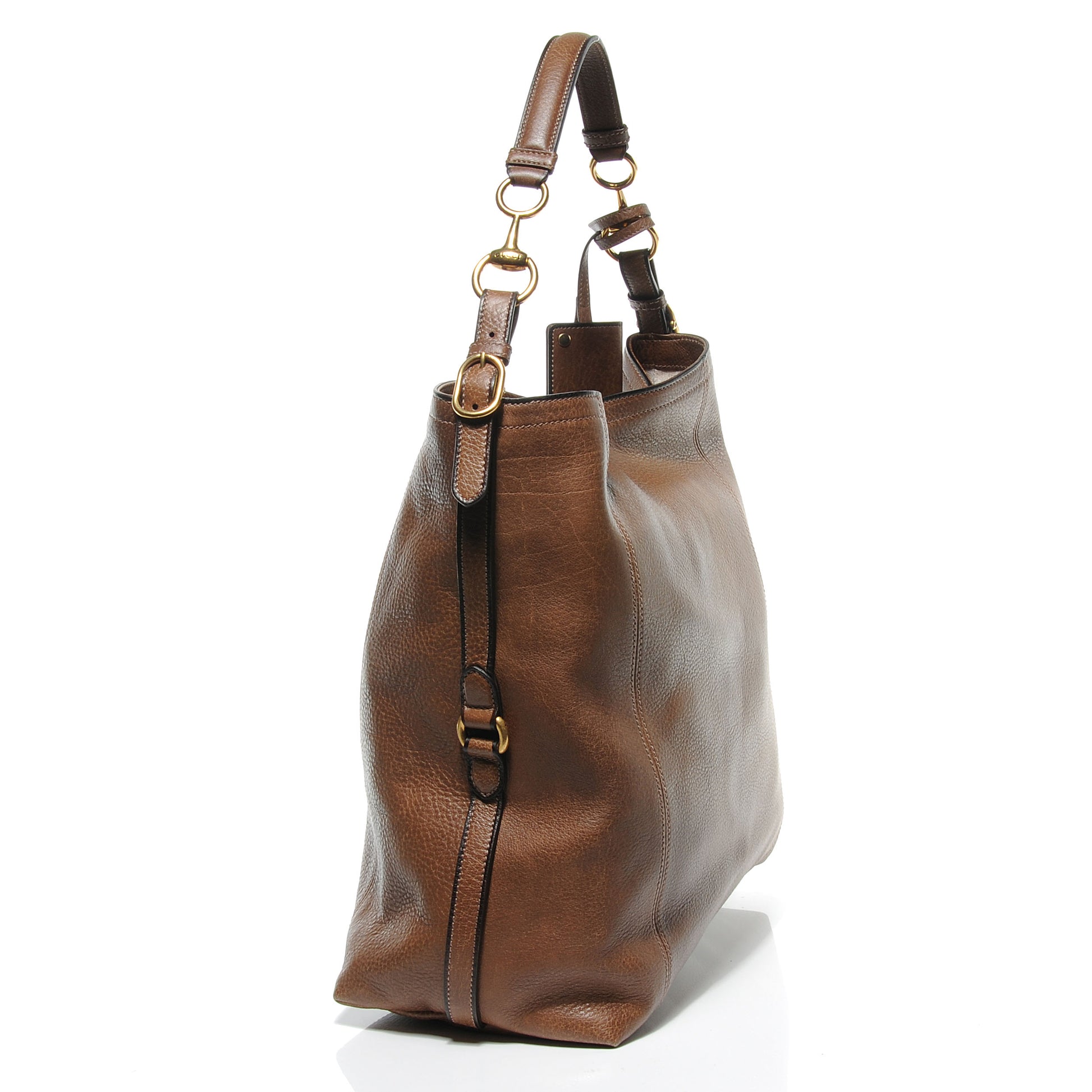 Gucci Calfskin Large Harness Hobo Maple Brown 3 of 9