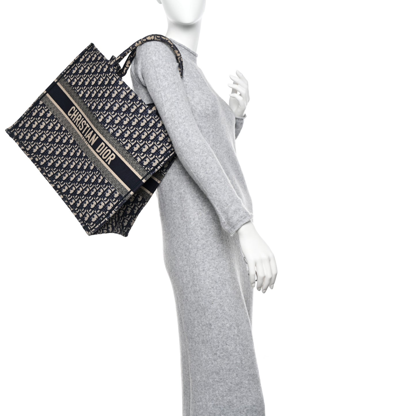 Oblique Large Book Tote Blue Multicolor