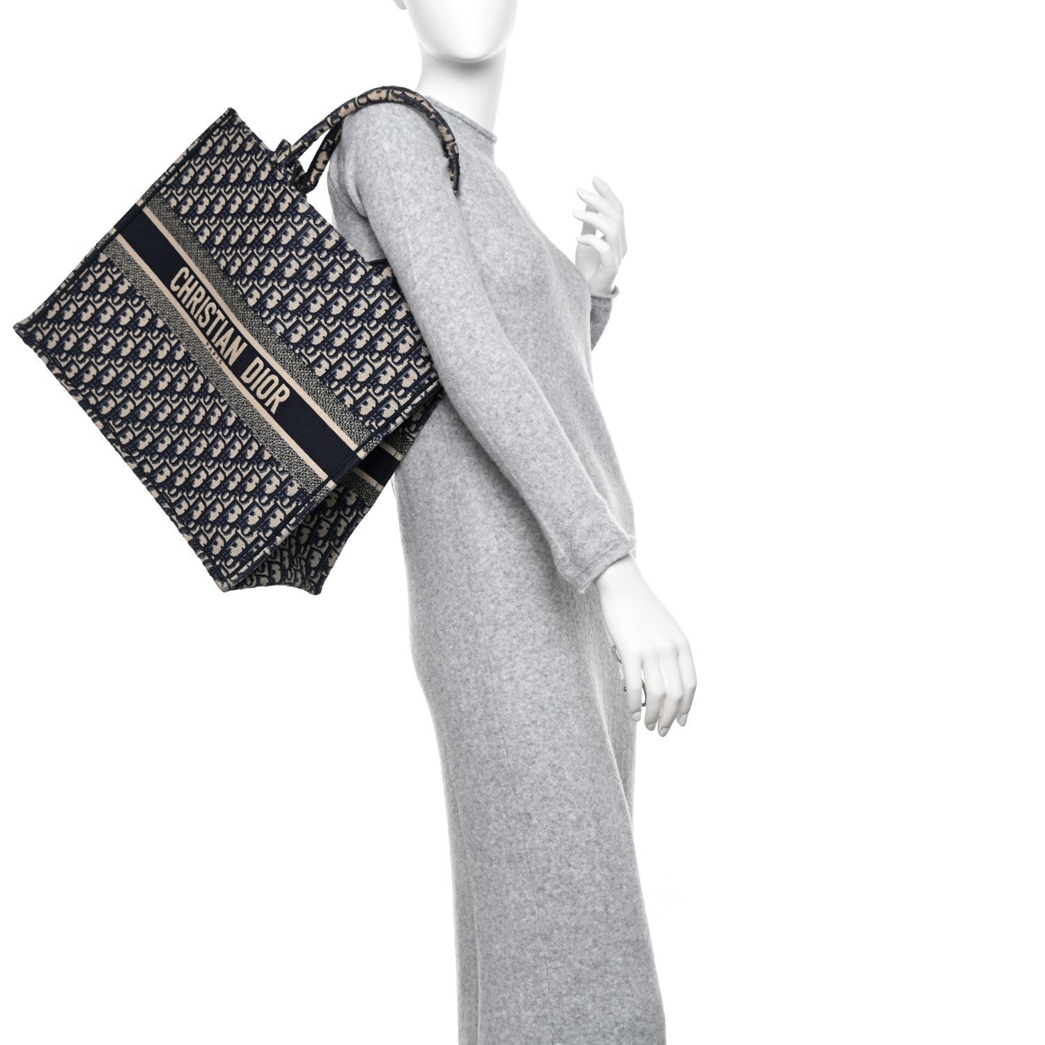 Christian Dior Oblique Large Book Tote Blue Multicolor 2 of 15