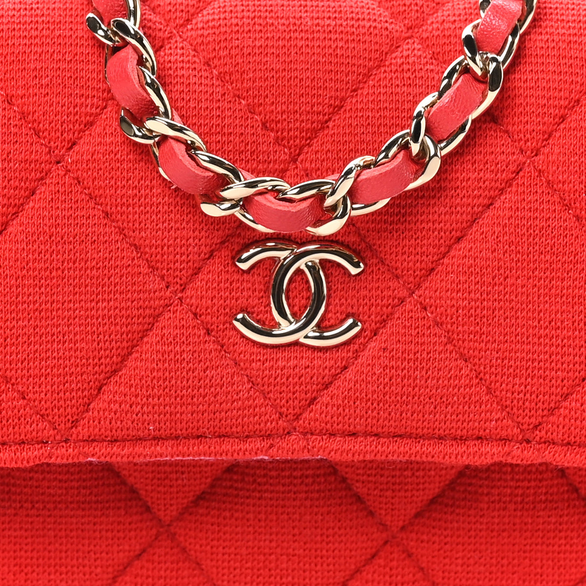 Chanel Jersey Quilted Micro Mini Flap Red 9 of 11
