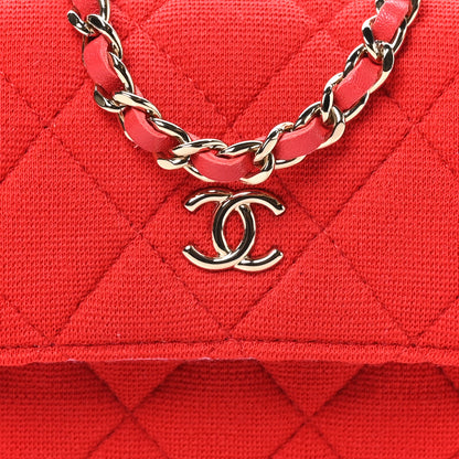 Chanel Jersey Quilted Micro Mini Flap Red 9 of 11